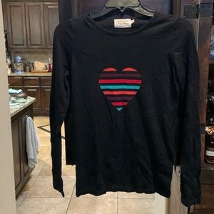 Little Marcel from France sz S black with a heart sweater
